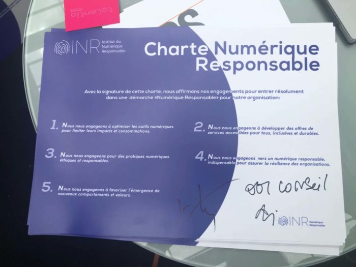 Charte Numérique Responsable de l'INR