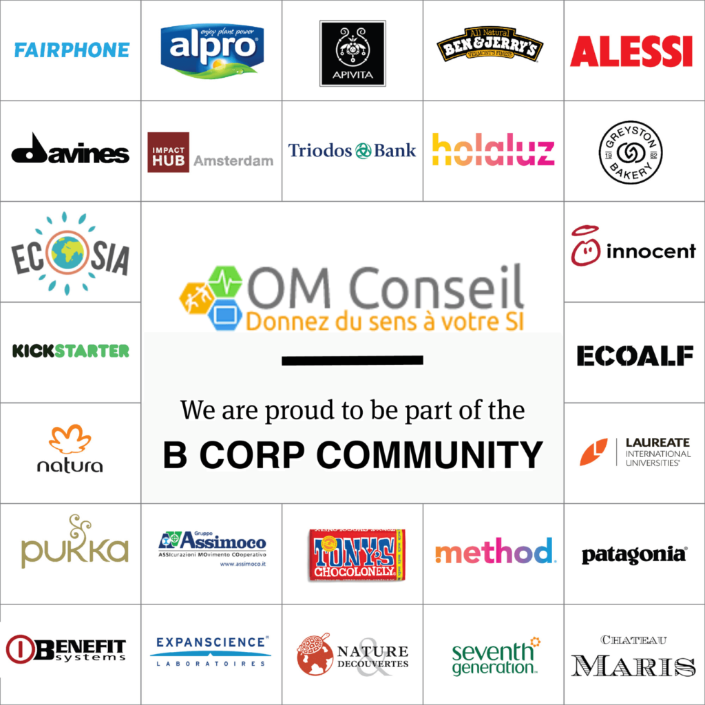 Logos des entreprises françaises certifiées B Corp