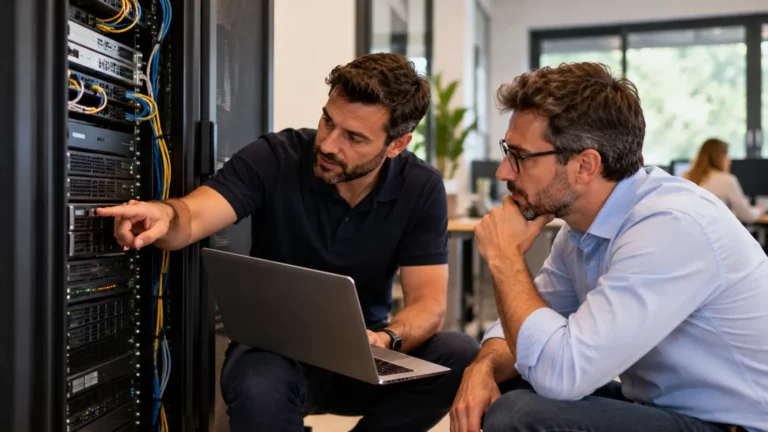 Dépannage informatique en salle serveurs